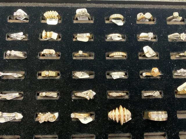 Diamond and gold rings at Best Pawn Shop